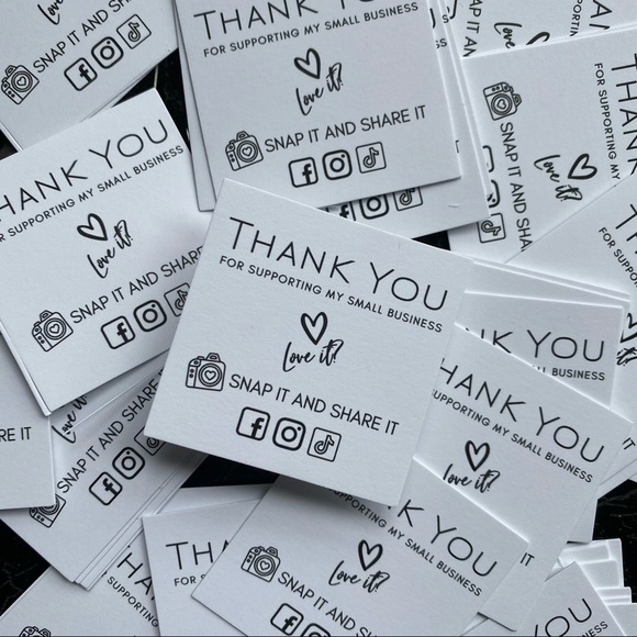 Thank You For Supporting Small Business Cards - Picture 2 of 3